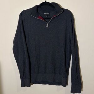 Bonobos 1/4 Zip Long Sleeve Gray Sweater